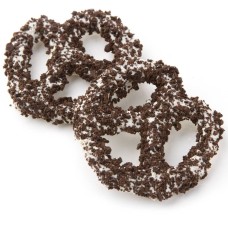 Pretzels cubiertos de chocolate con migas de galleta - 96 unidades
