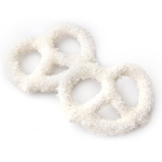 Pretzels cubiertos de chocolate con cristales de azúcar blanca - 96 unidades