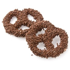 Pretzels cubiertos de chocolate con chispas de chocolate - 96 unidades