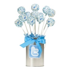 Ramo de 12 cake pops de trufa con logo