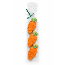 Galletas de zanahoria de 6,35 cm (2,5 pulgadas) - Juego apilado de 3 con cierre de alambre verde metálico