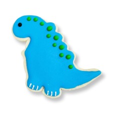 Galleta de azúcar de dinosaurio azul - Individual
