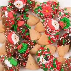 Galletas de la fortuna navideñas con forma de mano