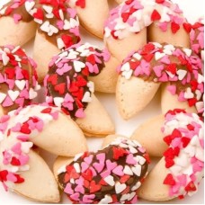 Corazón rocía Gourmet Galletas de la suerte-envuelta individualmente