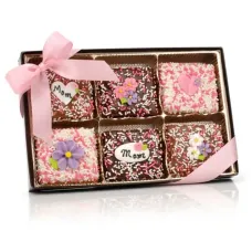 Día de la Madre Galletas belgas de chocolate Graham - Caja de regalo de 12