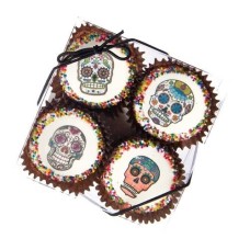 Comestible de impresión (TM) Día de los Muertos Claro Caja de 4 galletas Oreo