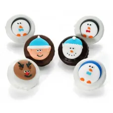 Winter Delight Chocolate Dipped and Decorado Oreos - Envueltos individualmente