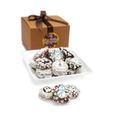 Galleta sándwich bañada en chocolate de invierno - Caja de regalo