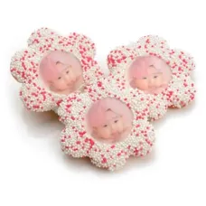 Imagen Galletas de azúcar, chocolate blanco, 3.5" INDIVIDUALMENTE ENVUELTO DAISIES-