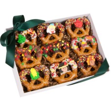 Pretzels de chocolate retorcidos para el Día de Acción de Gracias, caja de 9