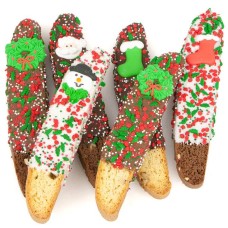Biscotti navideños bañados y decorados