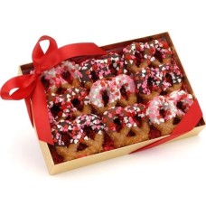 Sweetheart Giros del pretzel del chocolate, caja de 9