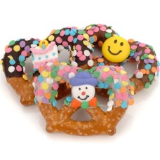 Chocolate para cumpleaños y caramelo pretzel Twists- envueltas individualmente