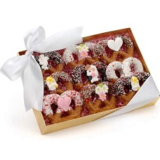 Las torceduras de boda del pretzel del chocolate, caja de 9