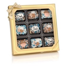 Mini Crizpy bañado en chocolate para el Día del Padre - Caja de regalo con ventana de 9