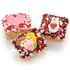 El chocolate sumergió la romántica Mini arroz crujiente bares-envuelta individualmente