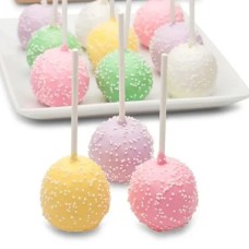 Cake pop de colores pastel primaverales