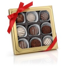 Clásica belga Trufa de la torta Bons- Oro caja de regalo