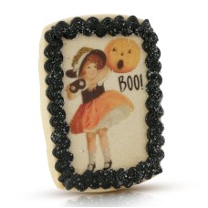 Tarjeta de galleta Boo vintage - Individual sin funda