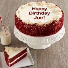 Pastel personalizado de terciopelo rojo de 25 cm