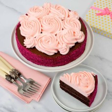 Pastel de rosas florecientes