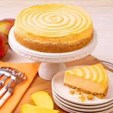 Tarta de queso con mango