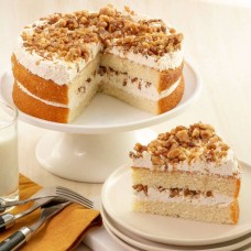 Pastel de azúcar moreno y arce