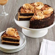 Pastel de chocolate con caramelo salado