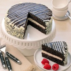 Pastel de mousse en blanco y negro
