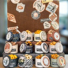 Snacks para carrito de bar - Set de regalo gourmet de 12 piezas de frutos secos