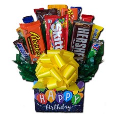 Ramo de caja de feliz cumpleaños