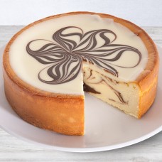 Pastel de queso con remolino de chocolate blanco - 6 pulgadas