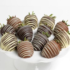 Triple Chocolate Covered Strawberries - 6 Strawberries (6 pieces)