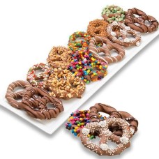 Pretzels gourmet chocolate sumergió