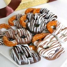 Triple pretzels bañados en chocolate