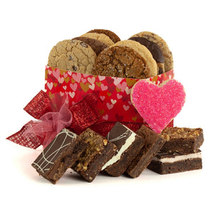 Regalo de lujo de corazones de confeti