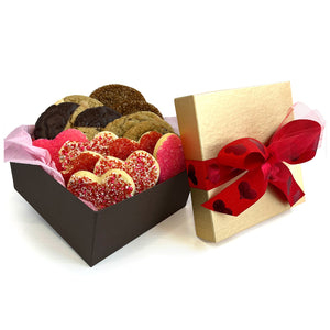 Galletas de regalo The Way to Your Heart (8 corazones de chocolate blanco y 8 galletas variadas)