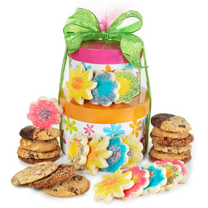Torre de galletas Flower Power