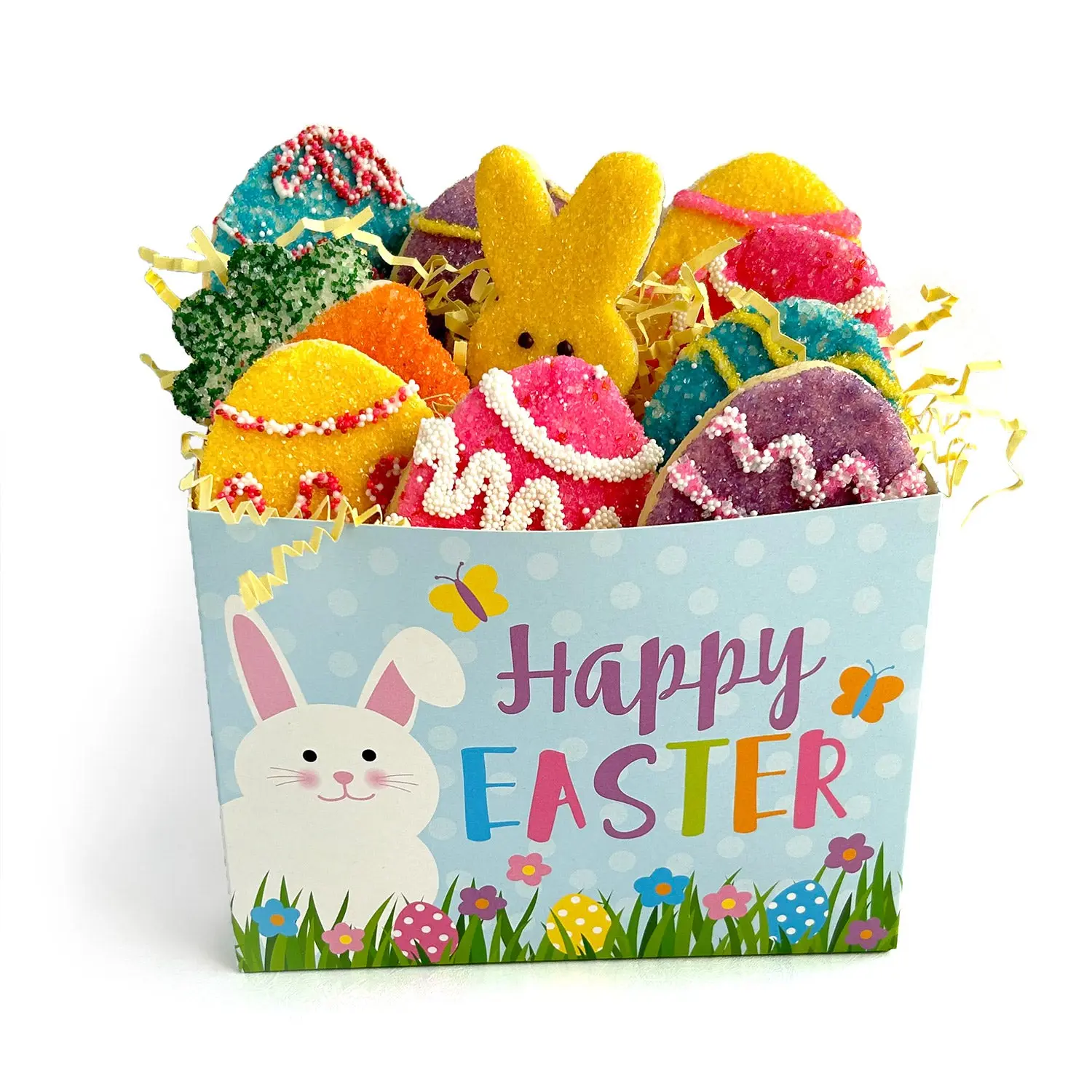 Surtido de huevos y conejitos de Pascua