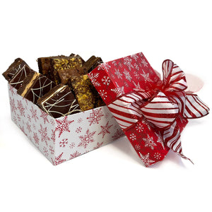 Colección de brownies con copos de nieve de invierno