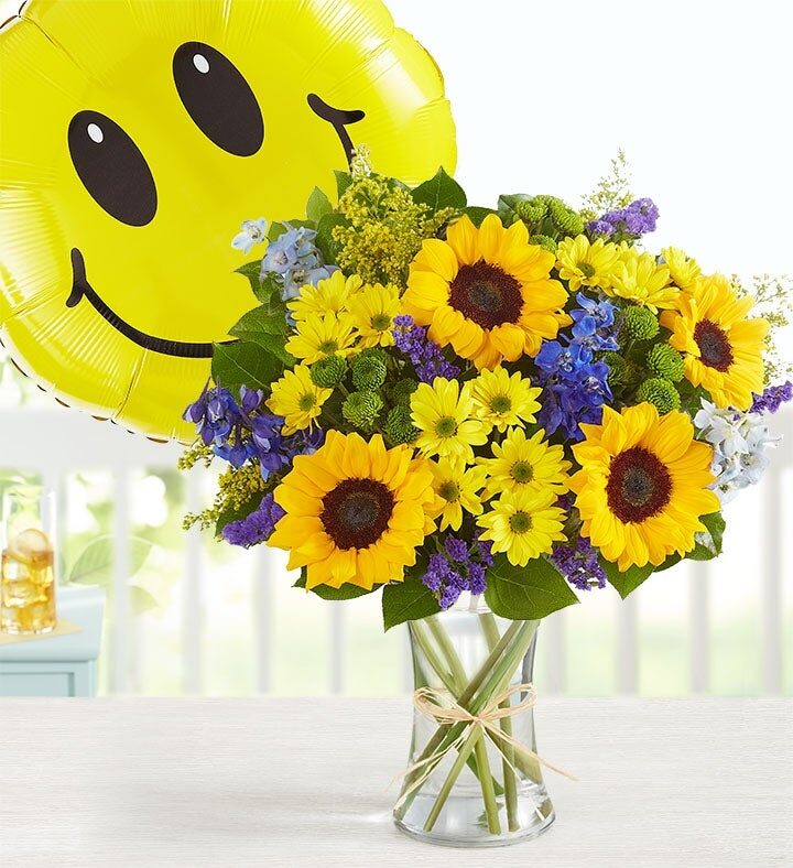 Campos de Europa® Verano con Globo Sonrisa Gigante (Pequeño)