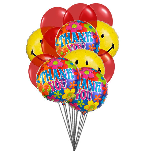 Gracias con una sonrisa de (6-Mylar y 6-látex globos)