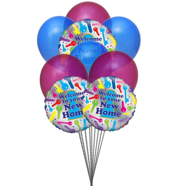 hogar feliz (6 Mylar y 6 globos del látex)