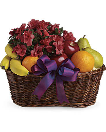 Cesta de frutas y flores (estándar)