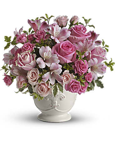 Ramo de popurrí rosa con rosas (estándar)