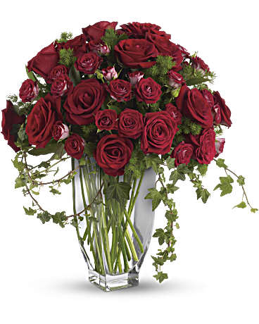 Ramo de rosas románicas - Rosas rojas