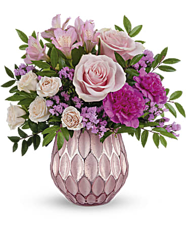 Ramo de flores rosas brillantes (estándar)
