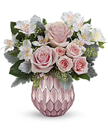 Ramo de flores rosas en tonos pastel (estándar)