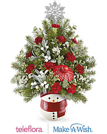 Árbol sorpresa con muñeco de nieve (Estándar)