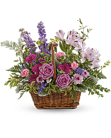 Cesta de flores Giftblooms Lavender Meadow (tamaño estándar)